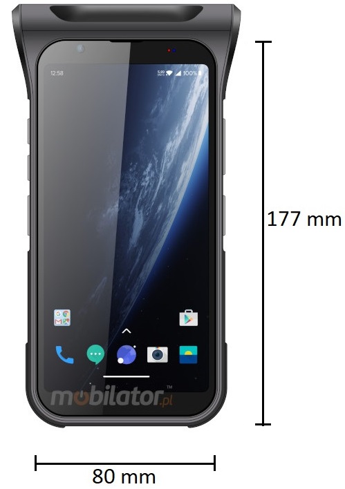 Chainway C5-V64 dimensions buttons keyboard resistant rugged data collector IP67