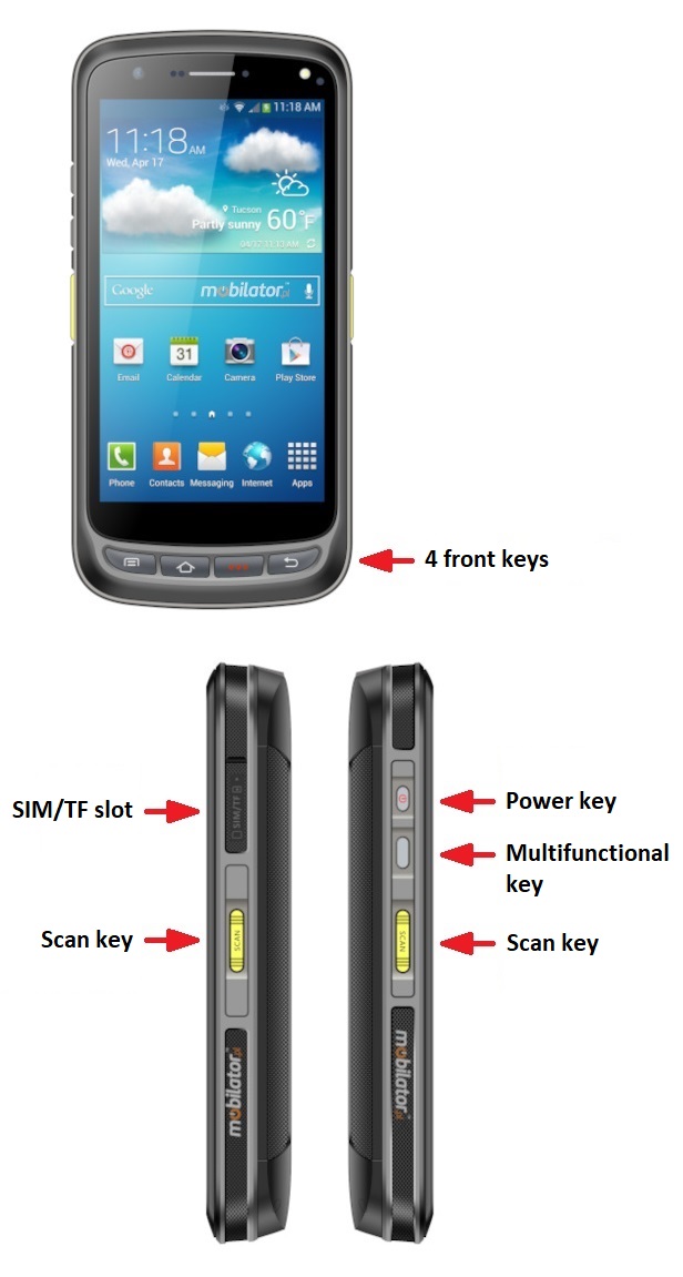 Chainway C72-AE ergonomic buttons keys efficient and energy-saving MTK MT6765 processor (8x2.30GHz)