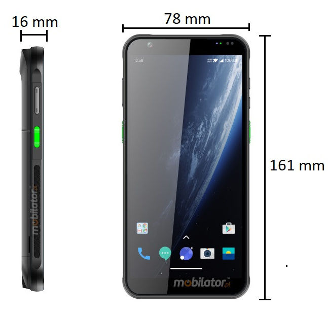 Chainway MC50 dimensions buttons keyboard resistant rugged data collector IP67