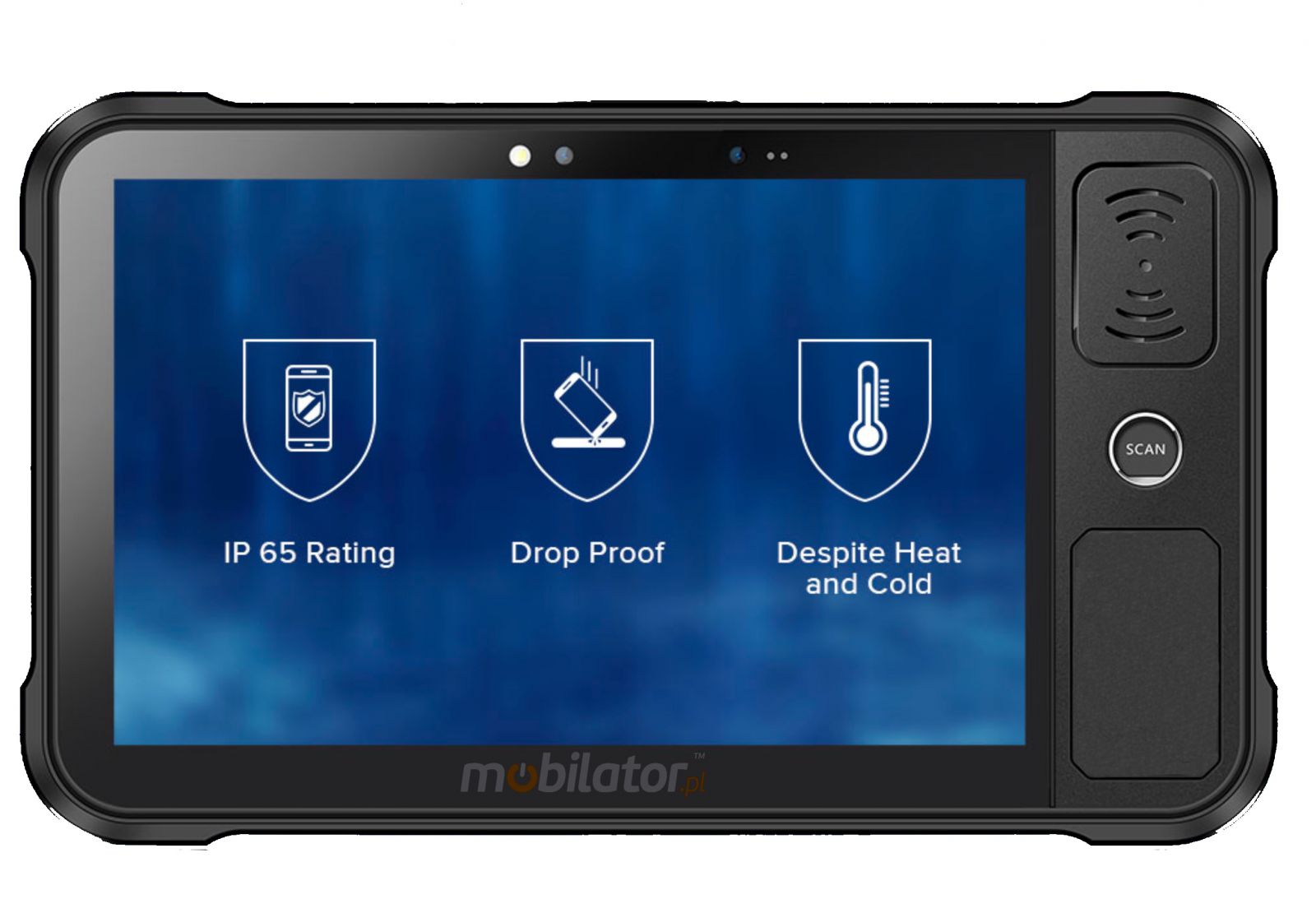 Resistance of the tablet P80-PF to falls robust