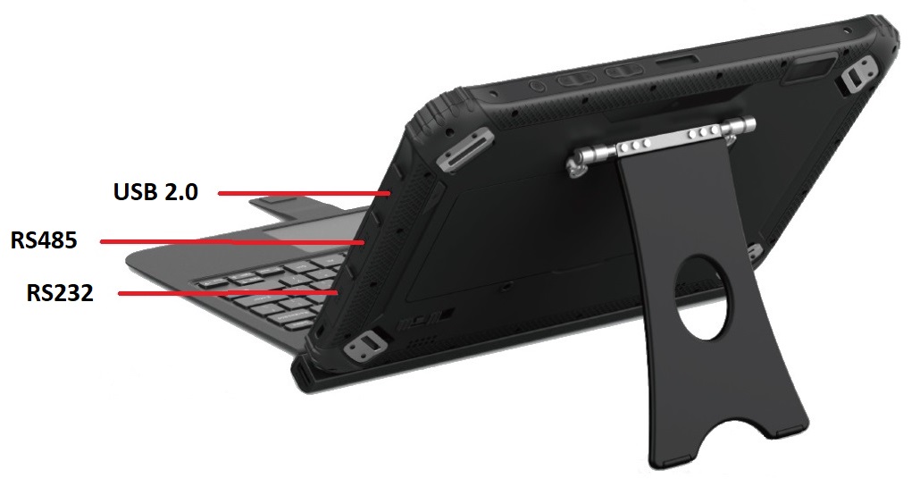 Emdoor I22J Złącza wejścia sloty USB, RS232, komunikacja