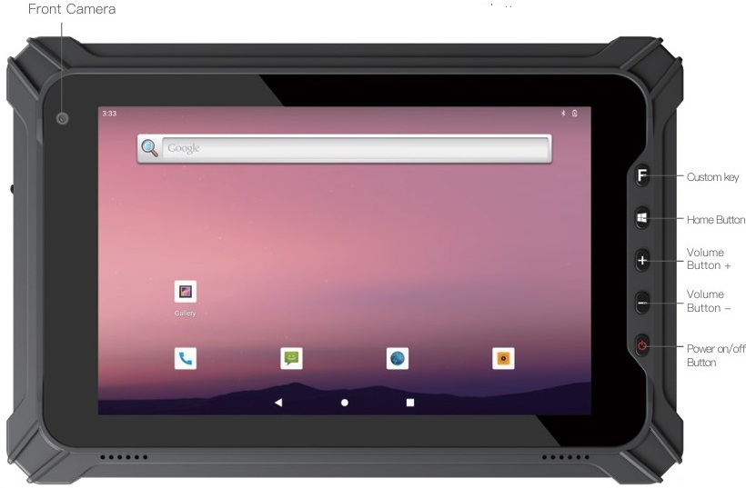 Emdoor T87X - WYTRZYMAŁy tablet przemysłowy przyciski