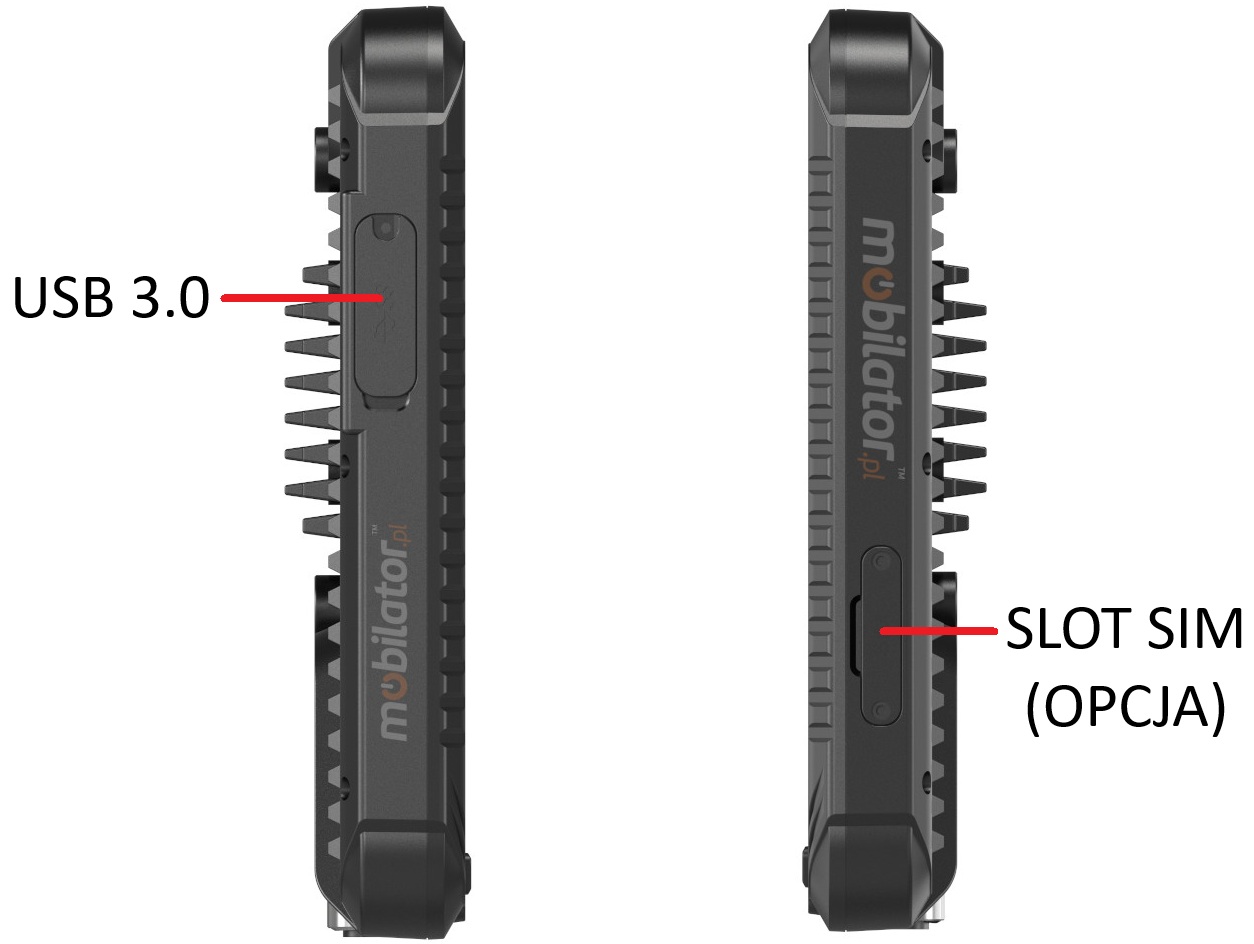 Emdoor V80J złącza - wymienne złącza RJ45, RS232, USB2.0, 2D
