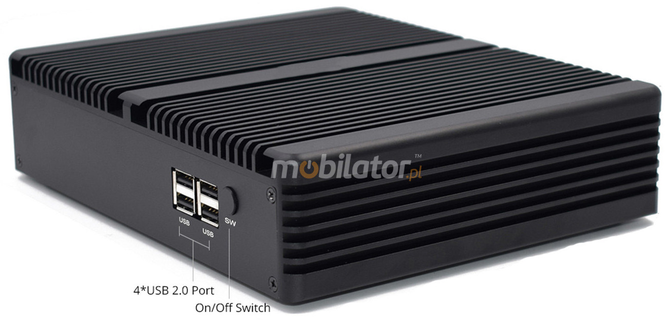 connectors rear panel of small reliable HyBOX TH5