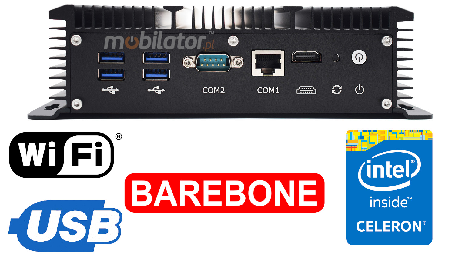 HyBOX 1009 Intel Celeron small reliable resistant good and efficient industrial computer