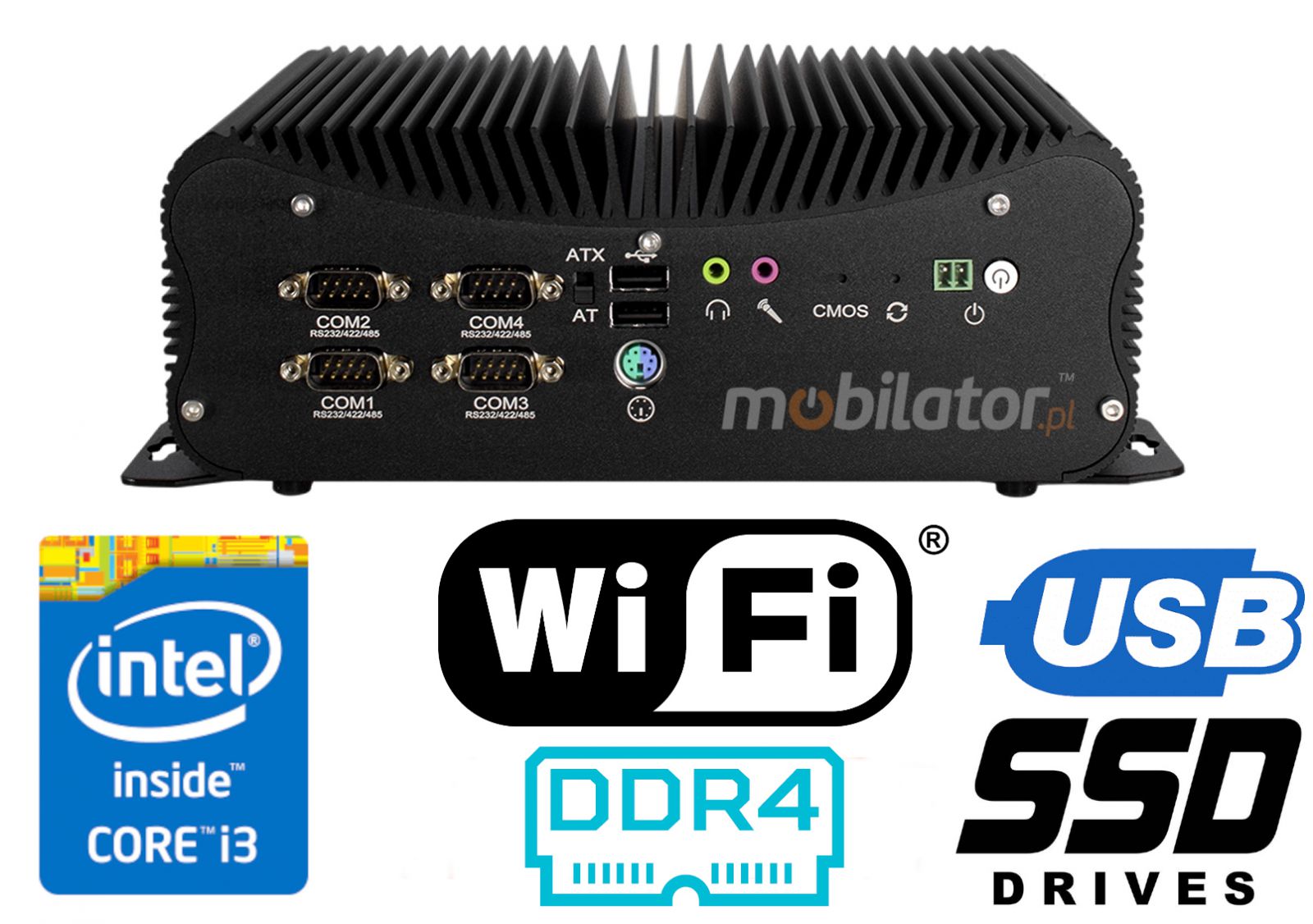 HyBOX 1012B-D4 Intel Core i3 small reliable resistant good and efficient industrial computer