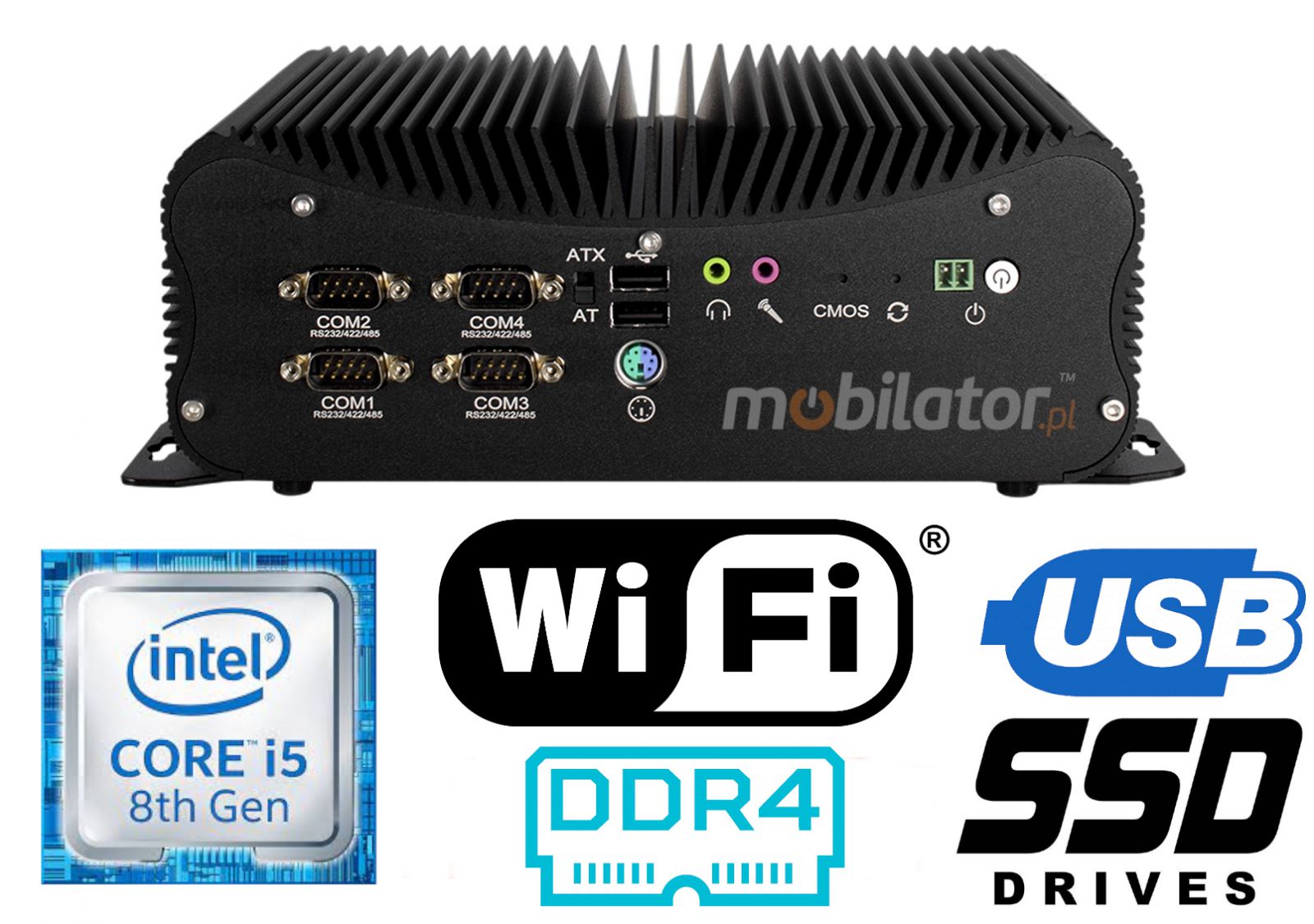 HyBOX 1012B-D4 Intel Core i5 small reliable resistant good and efficient industrial computer