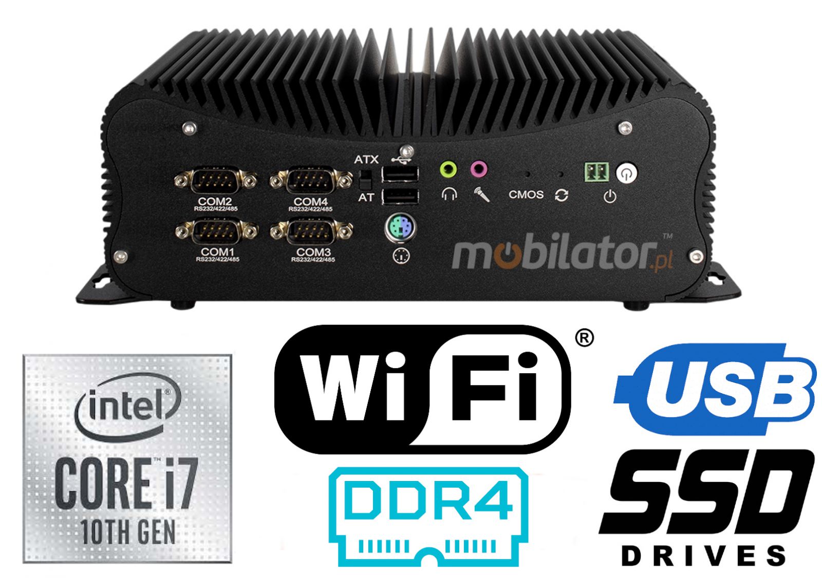 HyBOX 1012B-D4 Intel Core i7 small reliable resistant good and efficient industrial computer