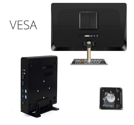 HyBOX P05B industrial miniPC with vesa handle