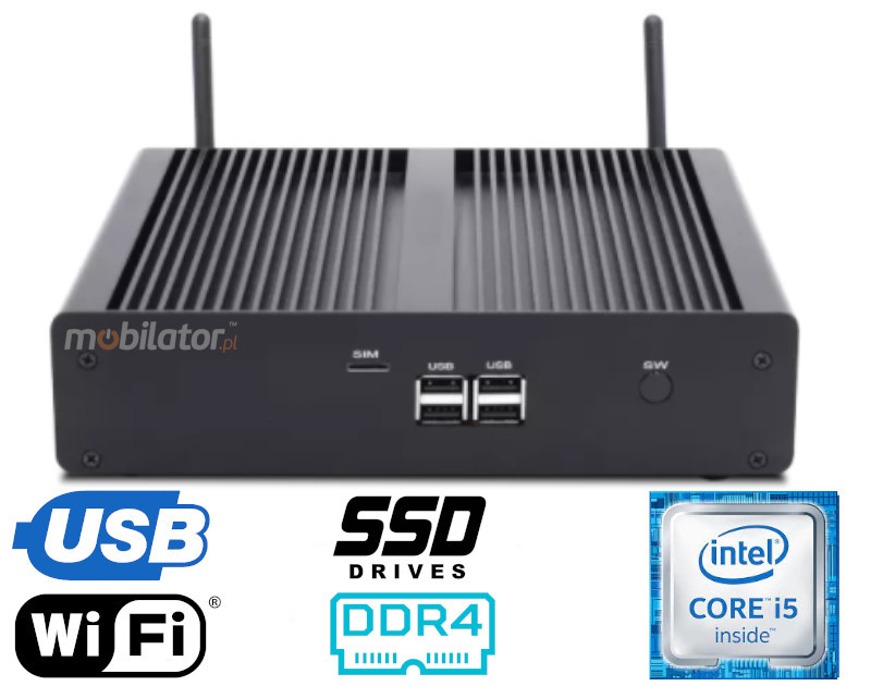 HyBOX TH55H Intel i5 small reliable resistant good and efficient industrial computer