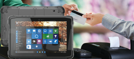 Emdoor I11H v.4 - Odporny na upadki dziesięciocalowy tablet z Windows 10 Pro, Bluetooth 4.2, 4GB RAM pamięci, dyskiem 64GB, czytnikiem kodów 2D N3680 Honeywell, NFC  i 4G 