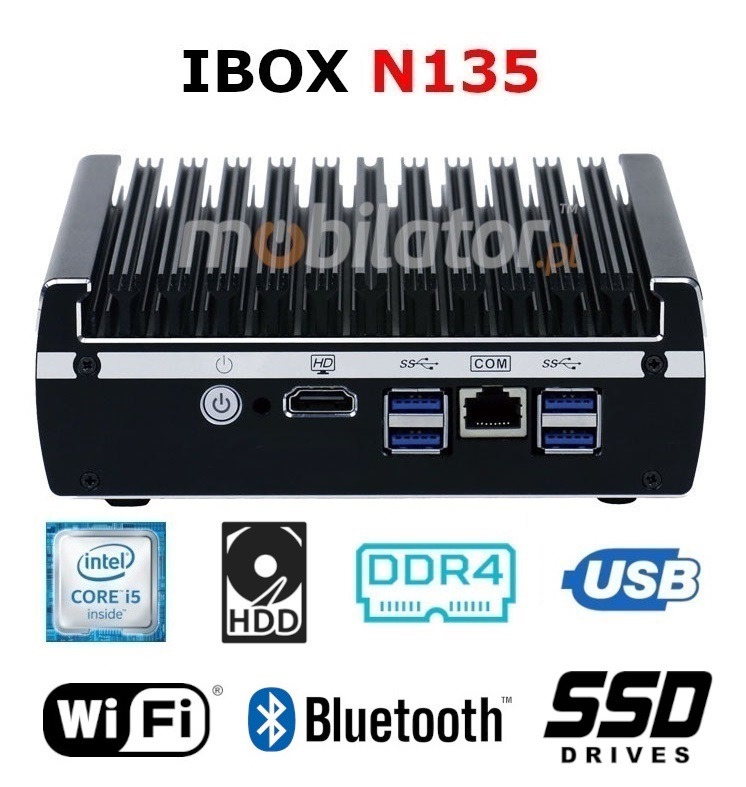 rugged computer with Intel Core i5 processor with hdd and ram ddr4