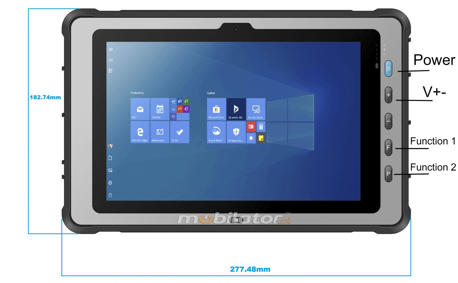 Mobipad 10DS-RTC shockproof industrial Windows 11 4G LTE IP65 tablet