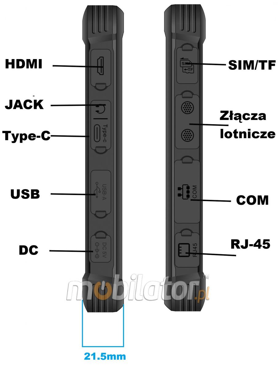 Mobipad 10DS-RTC wstrząsoodporny przemysłowy tablet Windows 11 4G LTE IP66