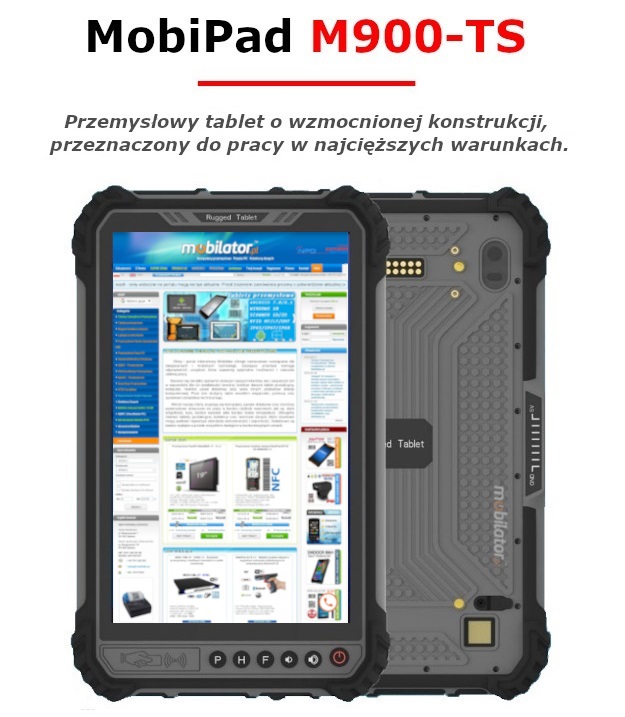 MobiPad M900-TS wstrząsoodporny przemysłowy tablet Windows 10 IP65