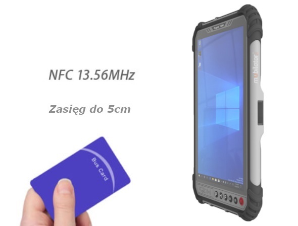 MobiPad M900-TS opcja Przednie NFC komunikacja zasięg 5cm