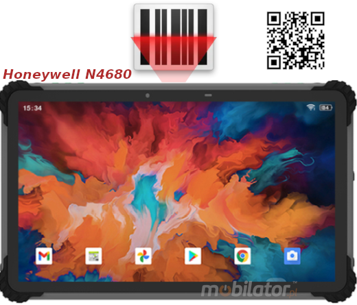 Portable code scanner on the T1300R-2 tablet