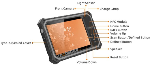Atex industrial tablet for the energy industry MobiPad Tex08