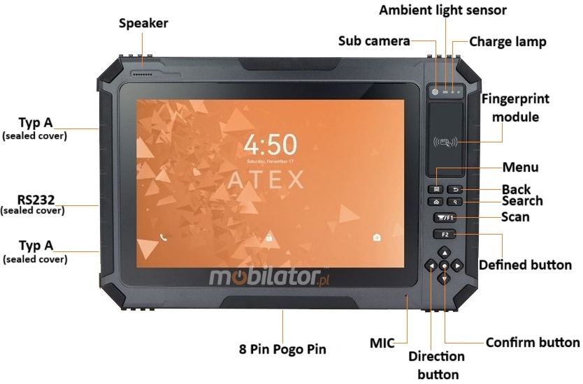 MobiPad Tex101 industrial tablet for field workers
