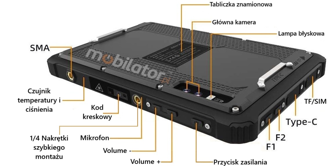 Profesjonalny pancerny tablet do pracy MobiPad Tex81