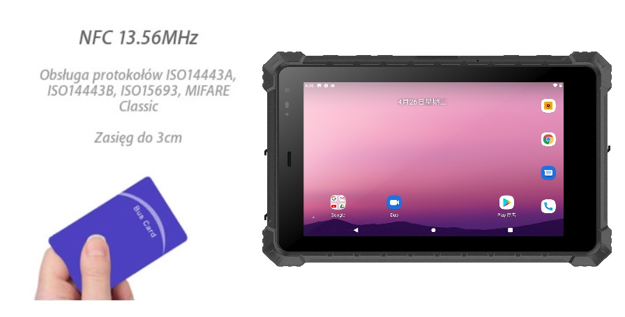 Mobipad 08DS-RTML wstrząsoodporny przemysłowy tablet Android 4G LTE IP68