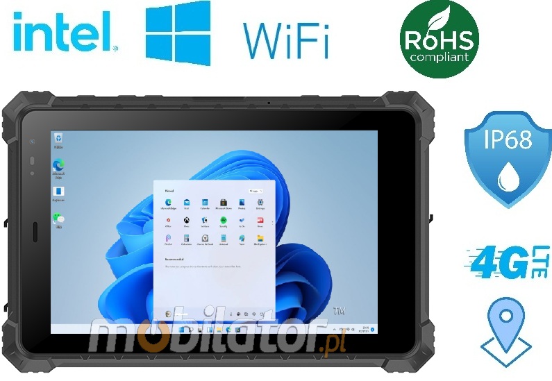 Mobipad 08DS-RTML wstrząsoodporny przemysłowy tablet Android 4G LTE IP68