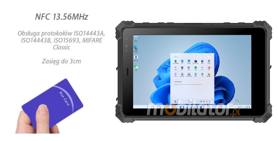 Mobipad 08DS-RTML wstrząsoodporny przemysłowy tablet Android 4G LTE IP68