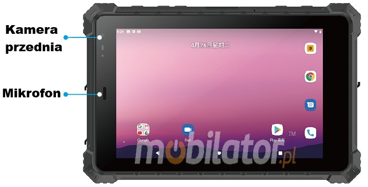 Mobipad 08DS-RTML wstrząsoodporny przemysłowy tablet Android 4G LTE IP68