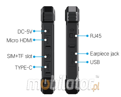 Mobipad 08DS-RTML wstrząsoodporny przemysłowy tablet Android 4G LTE IP68
