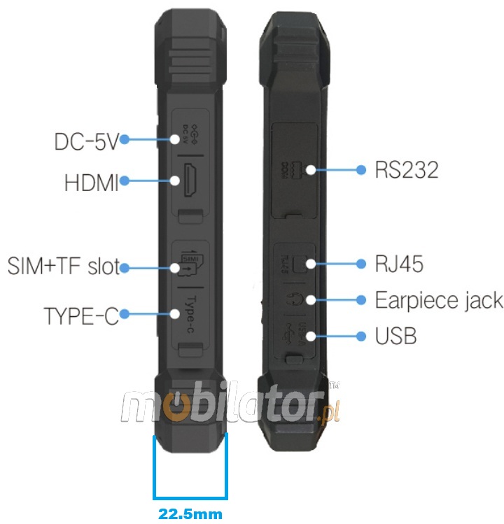 Mobipad 10DS-RTNL shockproof industrial Windows 11 4G LTE IP65 tablet