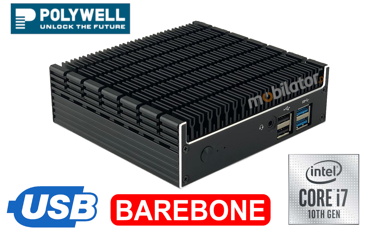 Polywell-Nano-U10F Intel i7 small reliable fast and efficient mini pc