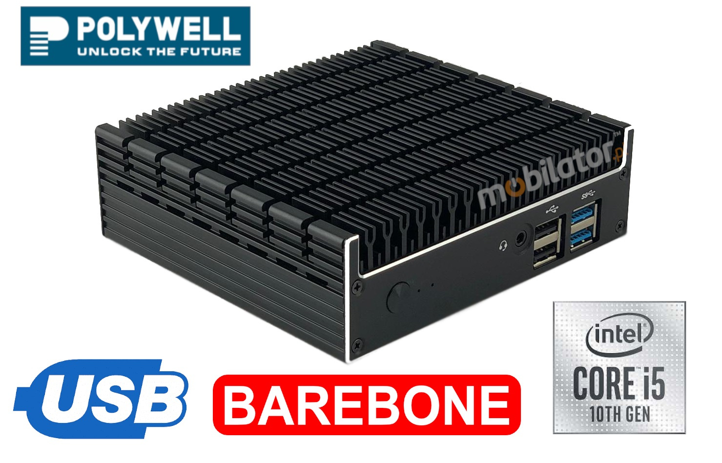Polywell-Nano-U10F Intel i5  small reliable fast and efficient mini pc