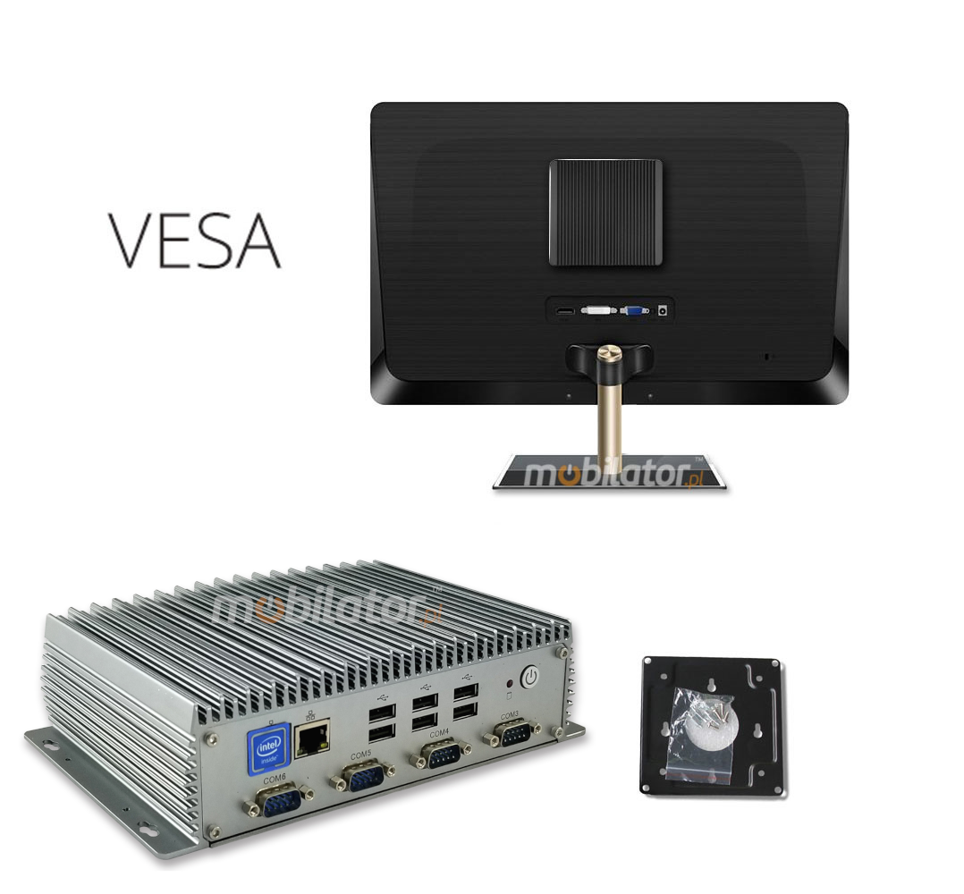 Polywell-Nano-U8FL2C6 Intel i3 small reliable fast and efficient mini with vesa handle