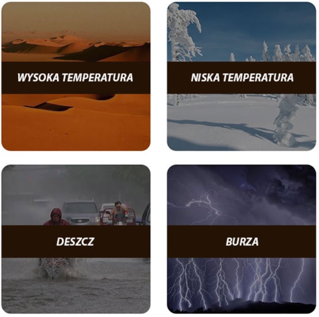 NoMobi Trex 65 cale totem Wysoka temperatura Niska temperatura Deszcz Burza