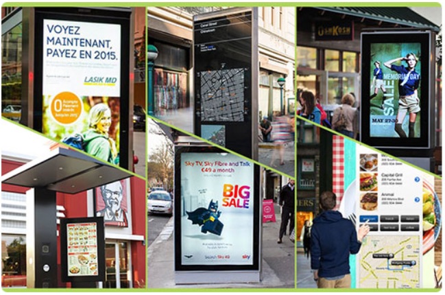 NoMobi Trex 65 inch Windows advertising display case, a modern dynamic form of advertising and an interactive matrix