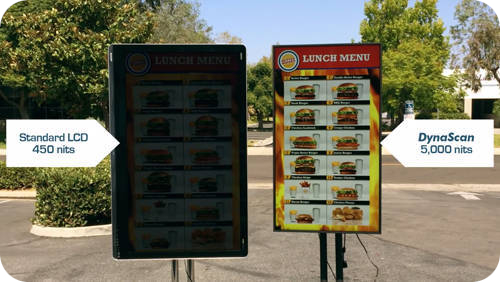 nomobi trex Hi55W cale totem android porównanie ekranów 2500 3500 5000 nit