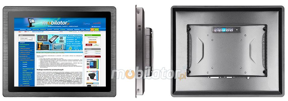 MoTouch 12 v.1 - TFT LCD Enhanced Industrial Touch Monitor 12 inches - with IP65 standard for the front of the housing HDMI VGA DVI AUDIO