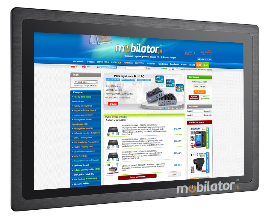 MoTouch 185 touch monitor Touch monitor Resistive screen display 18.5 inch TFT LCD mobilator.pl New Portable Devices VGA HDMI