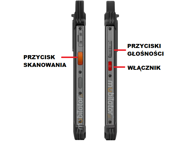 MobiPAD 88W – 6.3calowy poręczny terminal danych odporny na upadki i pył, ze skanerem kodów 2D Zebra SE4710, RFID, NFC , systemem Android, Wifi i Bluetooth, 3G, 4G, 4GB RAM i 64GB ROM