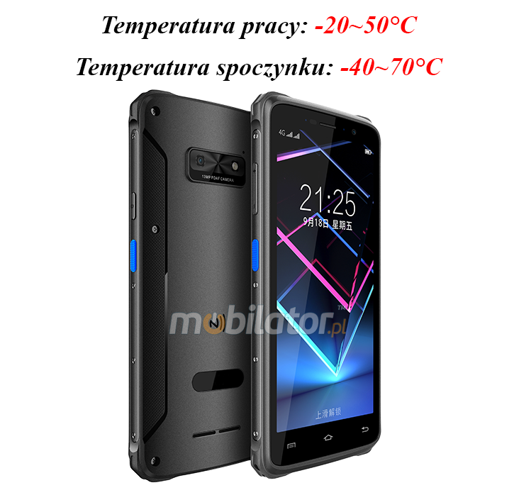 MobiPAD F2 - 5.45 cala - odporny na wysokie i niskie temperatury nowoczesny kolektor danych ze skanerem kodów 2D, 2GB RAM, 16GB ROM, Wifi i Bluetooth