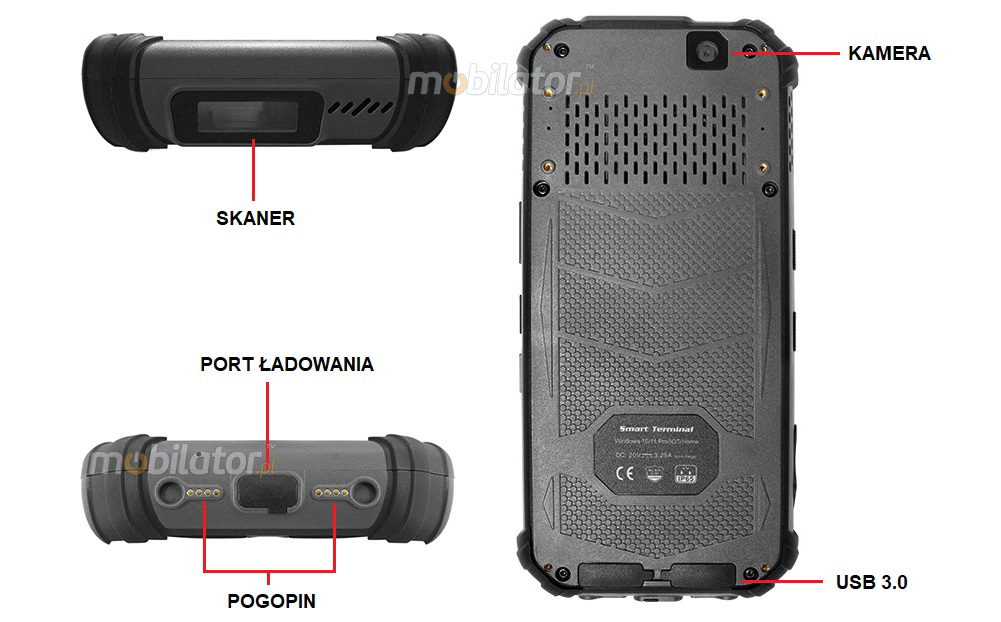 MobiPAD HS6 - Idealny dla logistyki, wytrzymały kolektor danych, 6.5 cala, Windows 11, 8GB RAM, 256GB ROM, Intel Celeron N100, NFC, GPS, Bluetooth 5.0, 4G LTE, 1600x720, 410 nits, odporny na niskie i wysokie temperatury, norma IP67