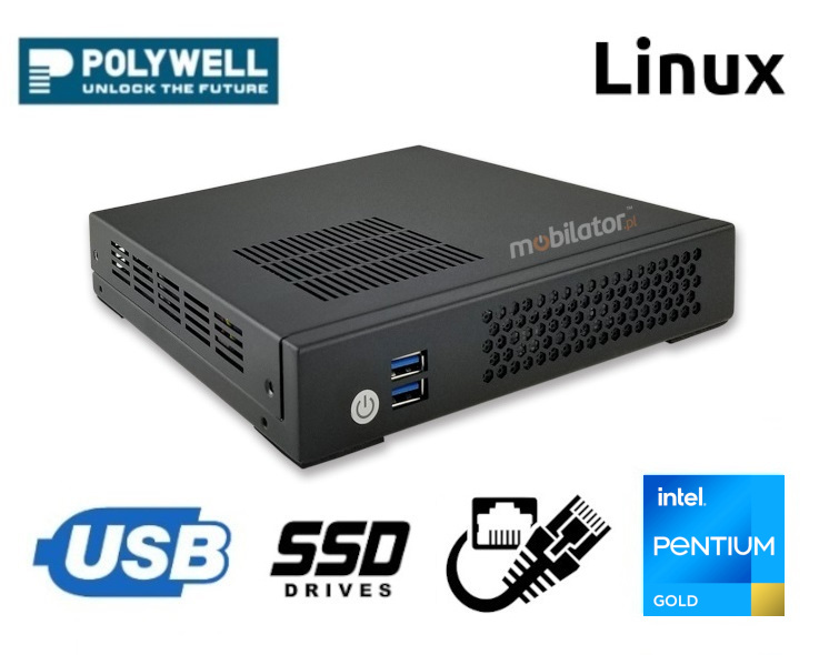 Polywell-H310AEL2 Pentium mały niezawodny szybki i wydajny mini pc Linux