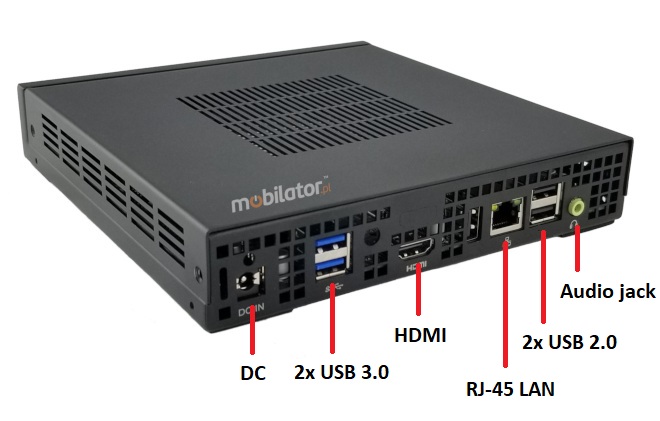 wejścia panel tylni do małego wytrzymałego niezawodnego Polywell-J1900AE Celeron
