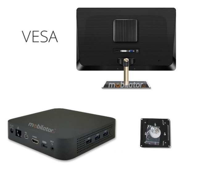 Polywell-J5040-NGC3 industrial miniPC with vesa handle