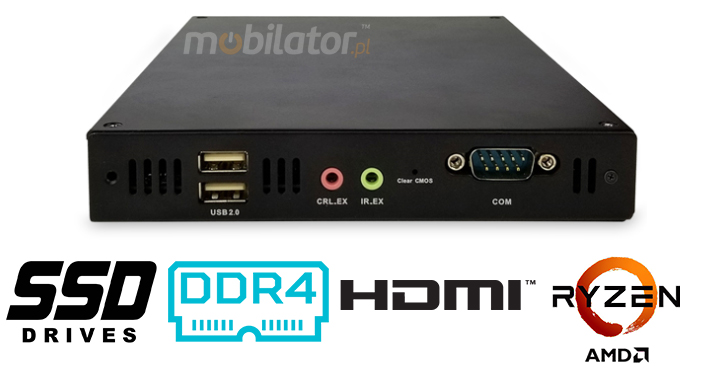 Polywell-V4000-4HDMI AMD mały niezawodny szybki i wydajny mini pc 