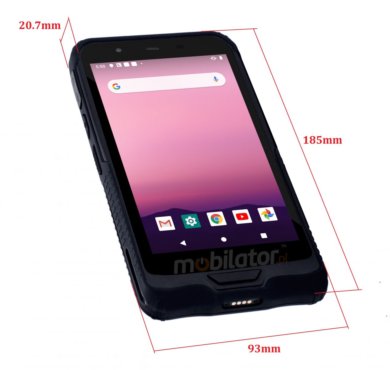 Mobipad Qxtron Q6600 v.2 - Rugged data collector (IP65 + MIL-STD-810G standard) with 6-inch capacitive screen, 4GB RAM, 64GB disk and Honeywell 1D N4313 scanner 