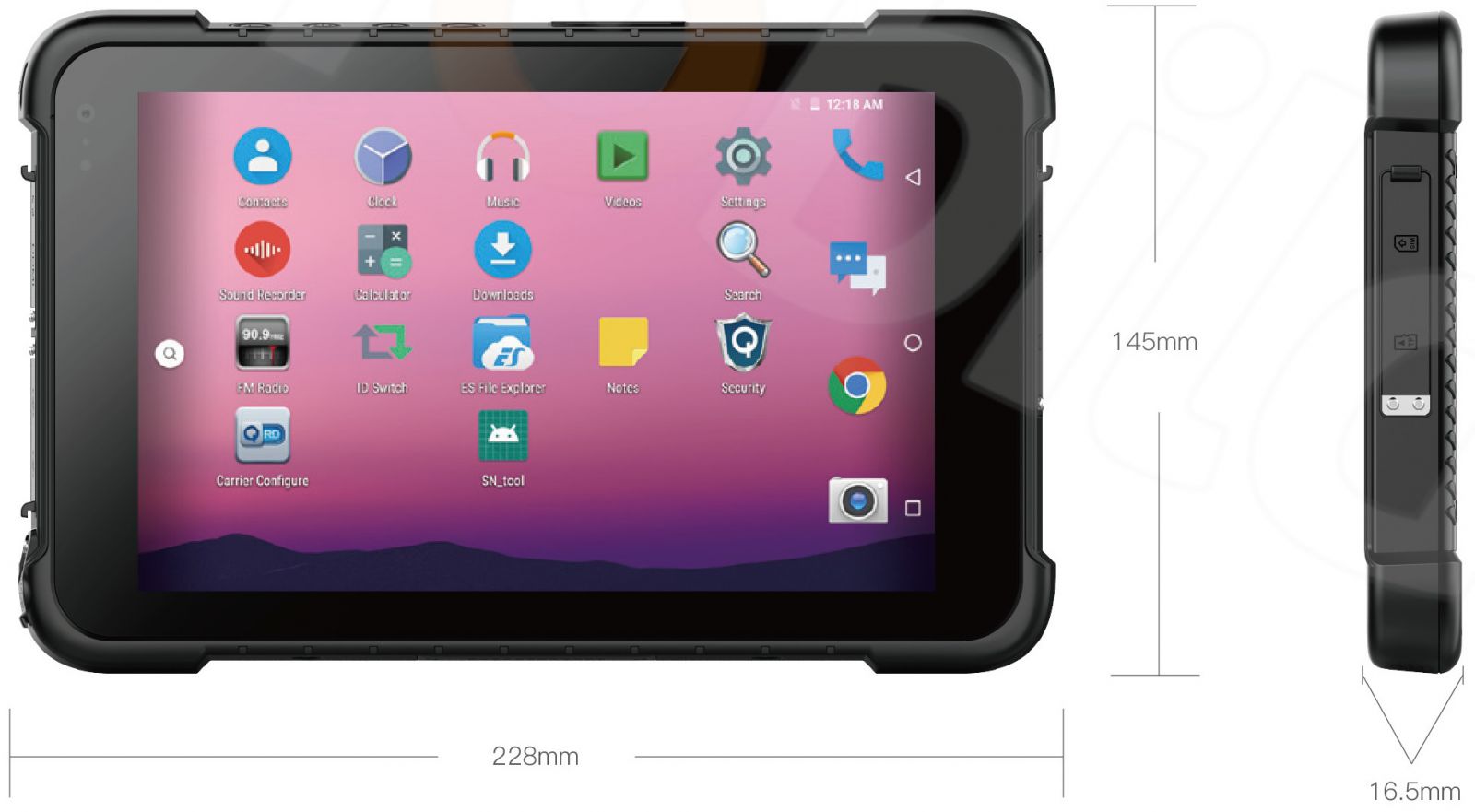 Emdoor Q86 v.7 - (IP67 + MIL-STD-810G) 8-calowy, odporny tablet ze skanerem kodów 1D, NFC oraz z Androidem 9.0 i AR Film