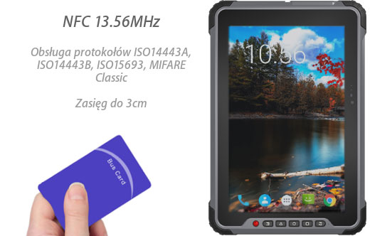 wodoodporny wstrząsoodporny przemysłowy wytrzymały odporny tablet NFC 4G android 10 wojskowy IP68 MIL-STD 810G skaner kodów kreskowych 1D 2D