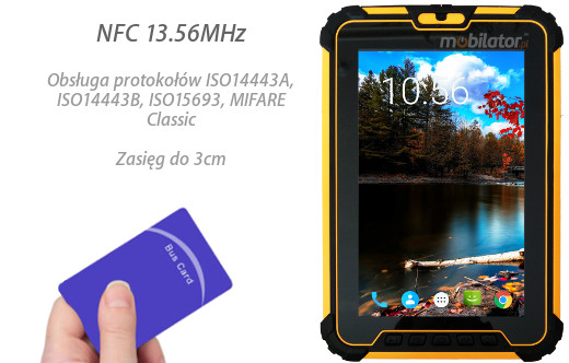 wodoodporny wstrząsoodporny przemysłowy tablet Senter S917V18 z systemem łączności NFC