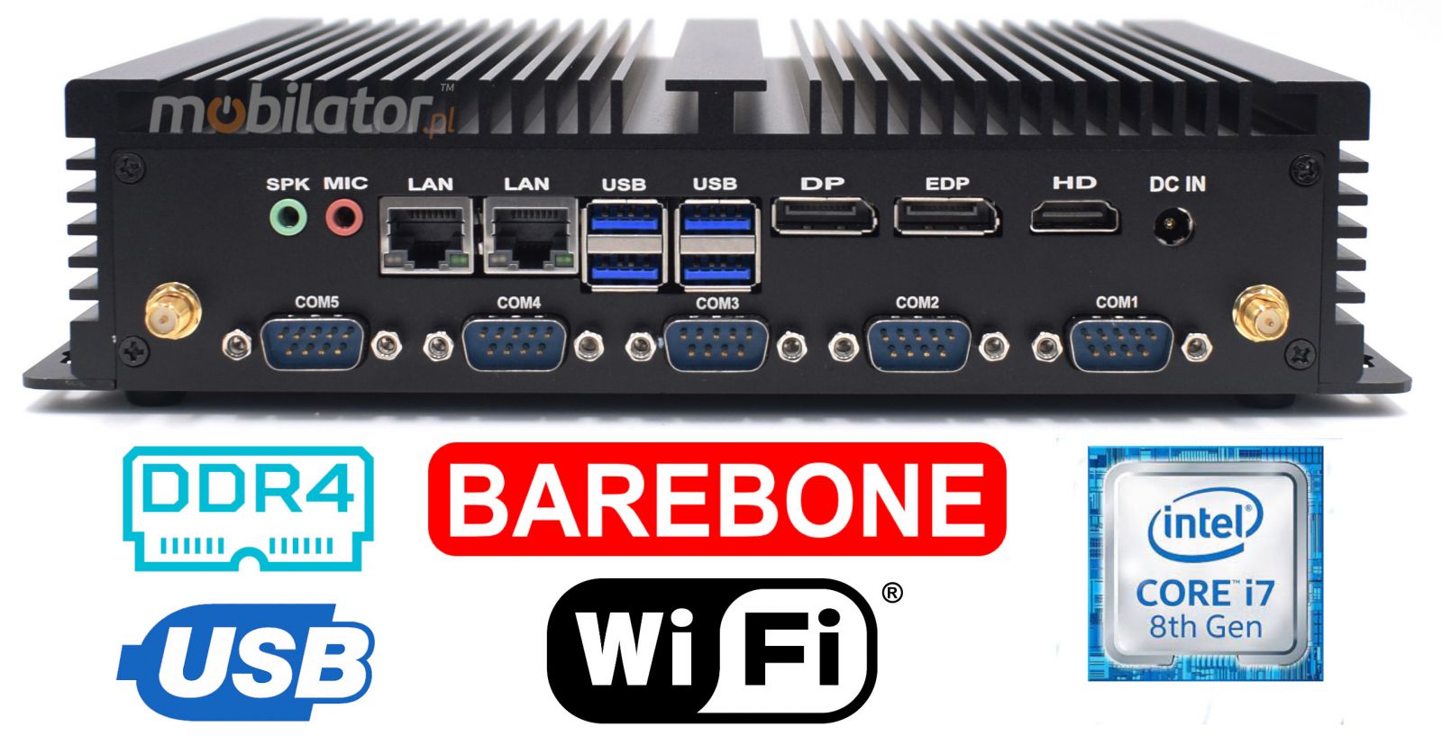  HyBOX H4 Intel i7 mały dobrej jakości odporny  niezawodny szybki i wydajny mini pc 